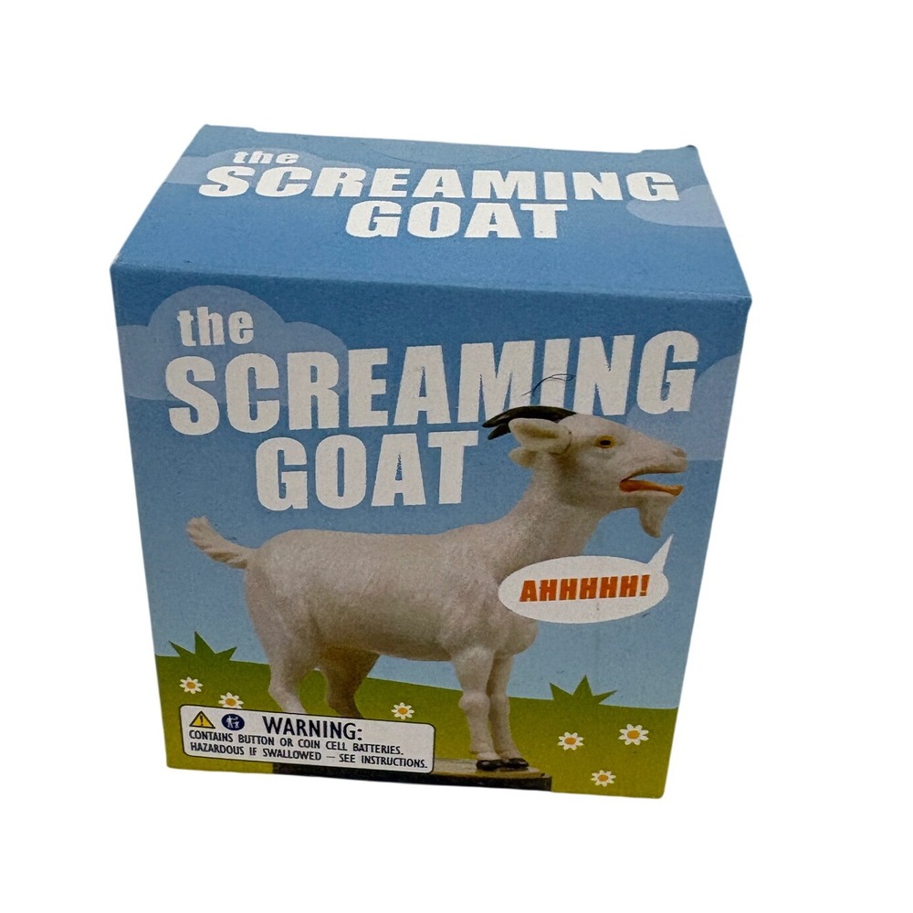Running Press The Screaming Goat Desktop Kit with Sound Figurine and Book